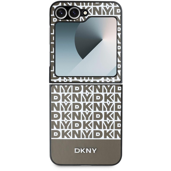 OVITEK S PONAVLJANJEM VZORCA DKNY ZA SAMSUNG GALAXY Z FLIP 6 RJAV