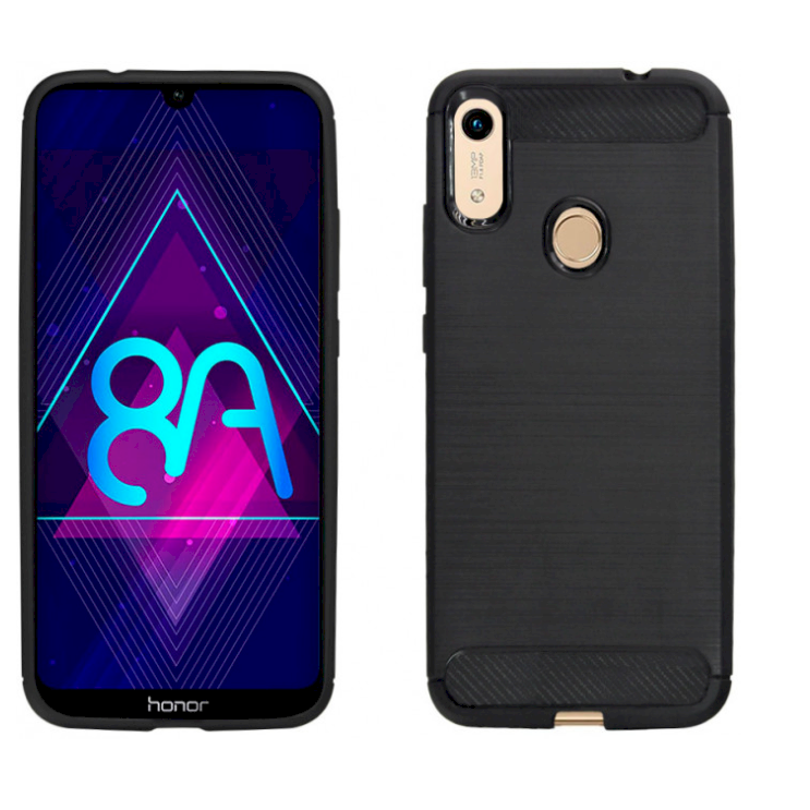 Fusion Trust Huawei Y6S/Honor 8A/Y6 Prime (2019) Szilikon Tok - Fekete (FSN-BC-TRT-Y6S-BK)