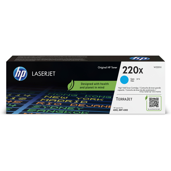 HP 220X Cyan Original LaserJet Toner Cartridge tonerová náplň 1 kusů