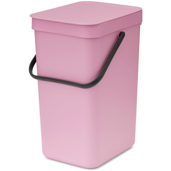 Brabantia Sort & Go konyhai szemetes felnyitható fedéllel, fogantyúval szelektív és komposzt gyűjtéséhez, 12L - C méret, rózsaszín-lila - 255465