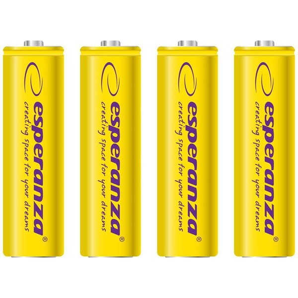 NiMH AA Nabíjecí Baterie Esperanza 2000mAh 4 ks žluté