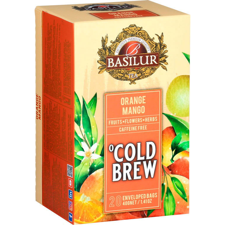 BASILUR Cold Brew Narancs Mang, csomagolt, 20×2 g (4792252943414)