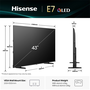 Hisense 43E7Q 109,2 см (43") 4K Ultra HD Smart TV Wi-Fi Черен