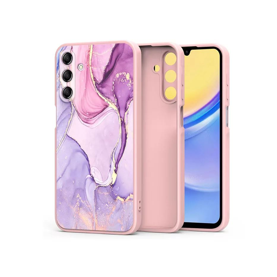 Tech-Protect Mood - Marble Samsung A155/ Galaxy A15 4G / 5G szilikon tok rózsaszín (TP690176) (TP690176)