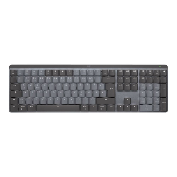 Logitech MX Mechanical tastatur Kontor RF trådløs + Bluetooth QWERTZ Tysk Grafit, Grå
