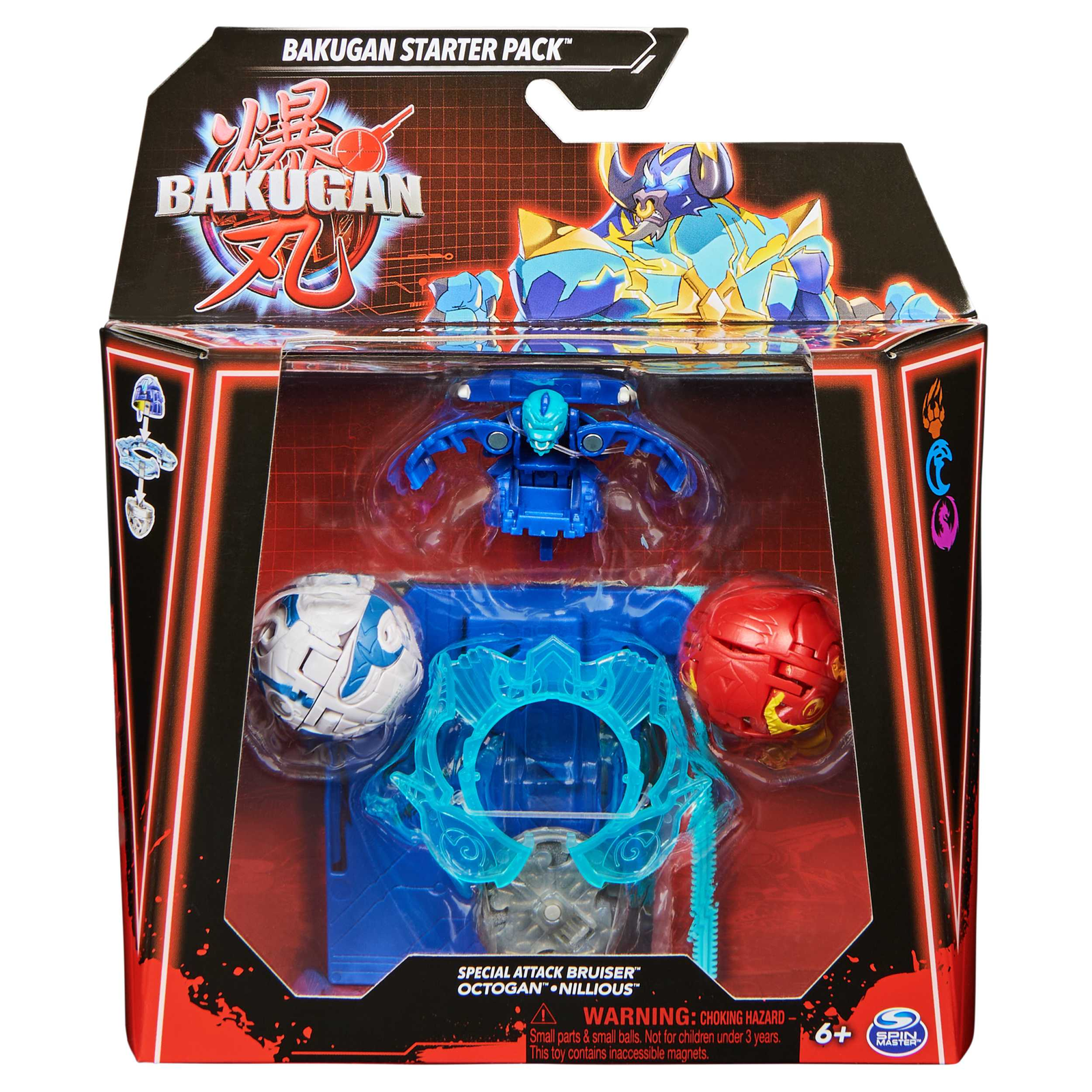 Spin Master Bakugan Speciális támadás 3db-os kezdőcsomag - Bruiser, Octogan és Trox (6066989)