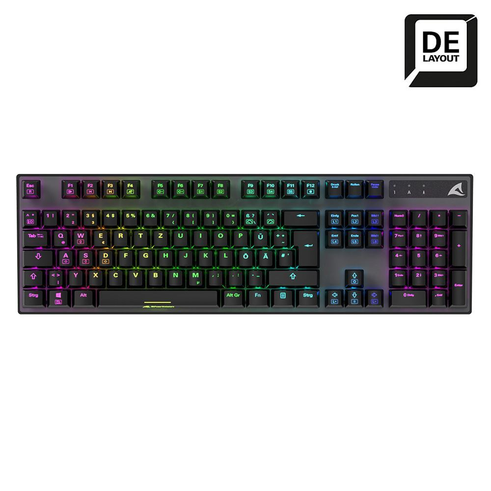 Sharkoon SKILLER SGK20 német Gaming billentyűzet Huano Brown kapcsolóval (4044951037766) (4044951037766)