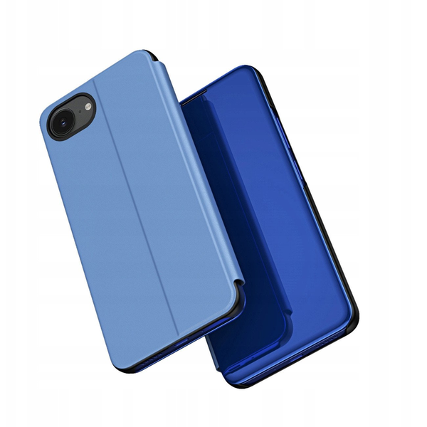Etui Clear View Case na iPhone 16e pokrowiec z klapką - niebieskie