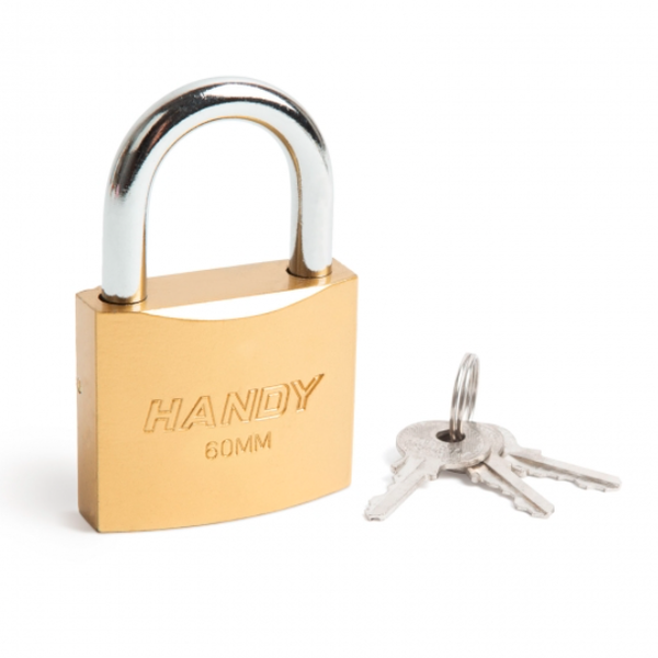 Handy 10490D Biztonsági lakat 60mm - Sárgaréz