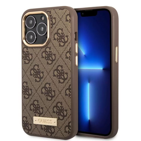 Husa telefon, Guess, Pentru Apple iPhone 14 Pro, MagSafe, Maro