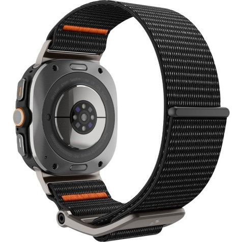 Spigen DURAPRO FLEX pótszíj (egyedi méret, textil, állítható) FEKETE Samsung Galaxy Watch Ultra eSIM 47mm (SM-L705) (AMP08773)