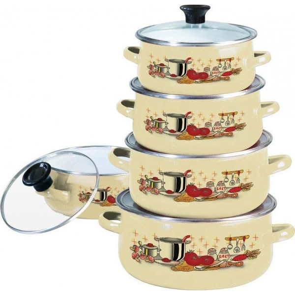Klausberg 10-piece enameled pot set KLAUSBERG KB-7170-BG