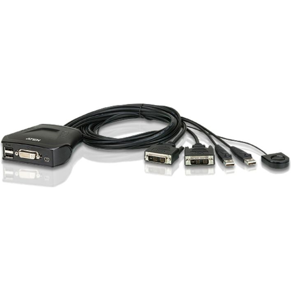 ATEN CS22D-AT switch per keyboard-video-mouse (kvm) Nero