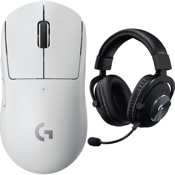 Logitech G Pro X Superlight White Mouse (910-005942) + G Pro X Black (981-000818)