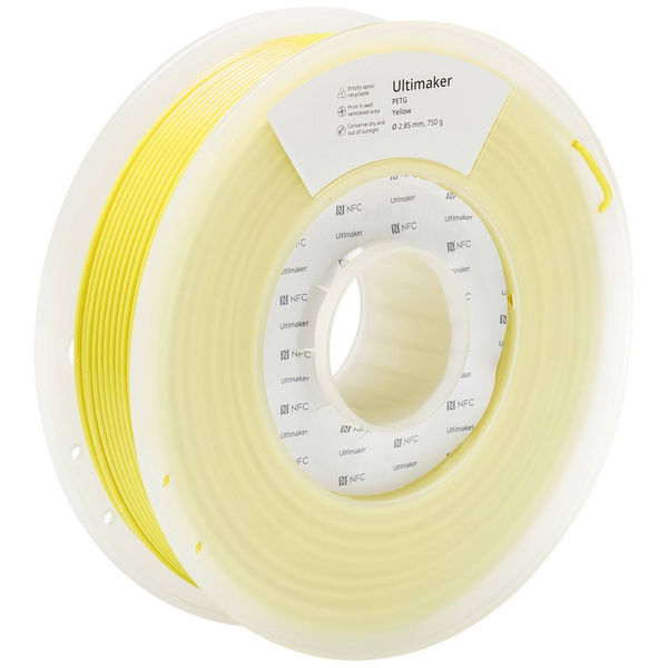 Ultimaker 227340 3D nyomtatószál PETG vegyileg ellenálló, hőálló 2.85 mm 750 g Sárga 1 db (227340;0)