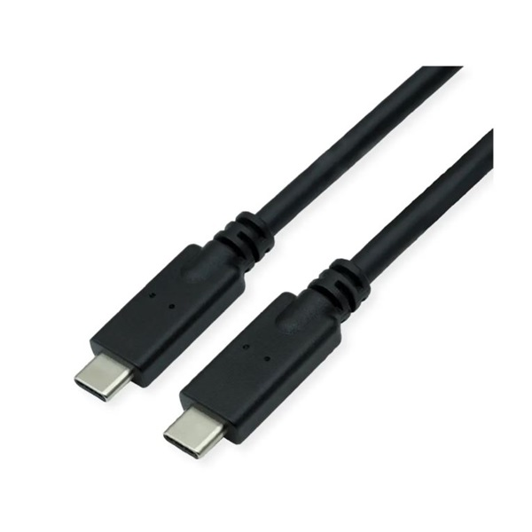 ROLINE Kábel USB 3.2 Gen 2 C - C, M/M, 10Gbit/s, PD (Power Delivery) 20V5A - 100W, Emark-al, Video Support, 7m, fekete