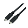 ROLINE Kábel USB 3.2 Gen 2 C - C, M/M, 10Gbit/s, PD (Power Delivery) 20V5A - 100W, Emark-al, Video Support, 7m, fekete