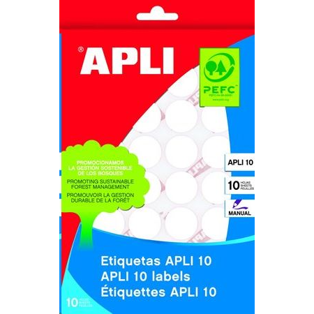 APLI 13 mm kör, kézzel írható etikett 770 darab (LCA1626) (LCA1626)