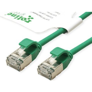 ROLINE GREEN U/FTP Patchkabel Cat.6A (Class EA), LSOH, slim, grn, 0,5 m