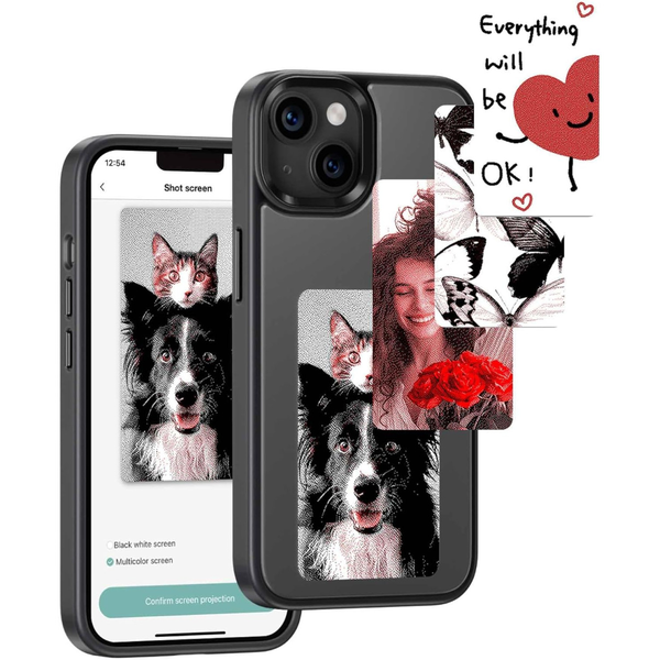 Utángyártott E-Ink okos telefontok, programozható NFC kijelzővel iPhone 14 Pro, fekete (98084)