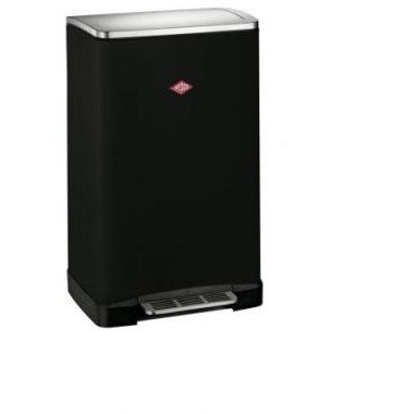 WESCO Big Double Boy 2 x 18 literes pedálos fém szemetes - Matt Fekete (112757)