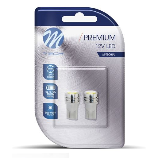 M-Tech T10 LED 0,5W fehér színű, pár (72LB014W) (72LB014W)