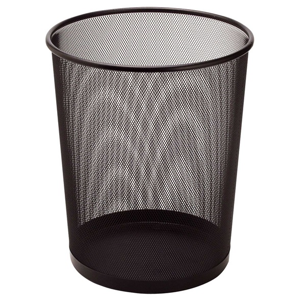 Sakota 21 L fekete fémhálós papírkosár (DKC1396)