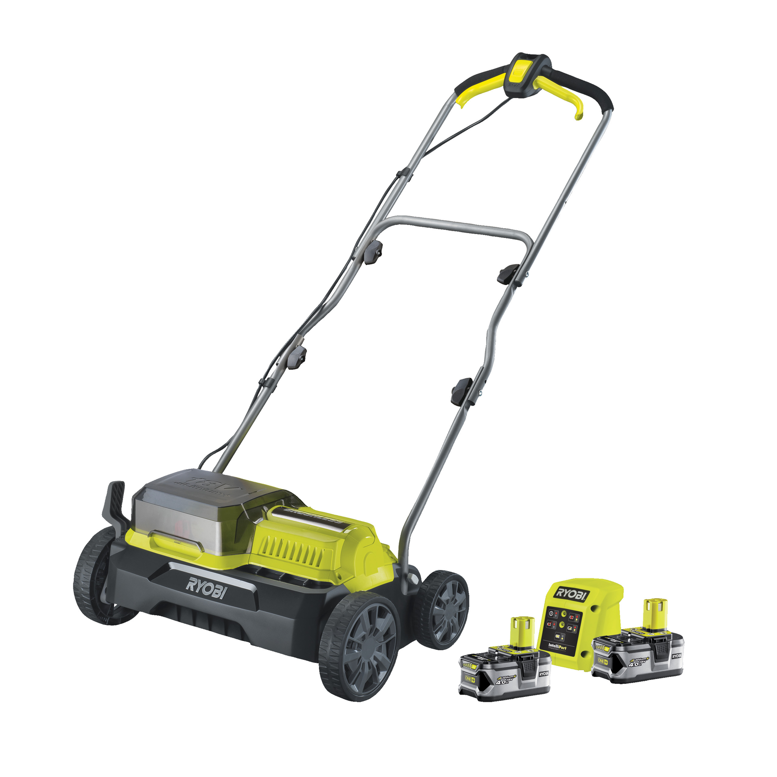 Ryobi RY18SFX35A-240 Akkumulátoros Gyepszellőztető + 2x 4Ah Akku + Töltő (5133004549)