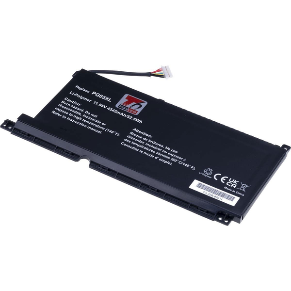 T6 Power for Hewlett Packard Pavilion Gaming 15-dk1000 series, Li-Poly, 11.55 V, 4545 mAh (52.5 Wh),