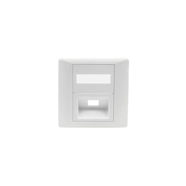 Nikomax Fali aljzat kerettel, Optikai, 86x86mm, SC Simplex/LC Duplex, fehér (NMF-PL86X86-1PASCS-WT)