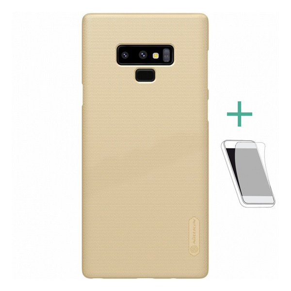 NILLKIN SUPER FROSTED műanyag telefonvédő (gumírozott, érdes felület + képernyővédő fólia) ARANY [Samsung Galaxy Note 9 (SM-N960F)] (5996457788118)