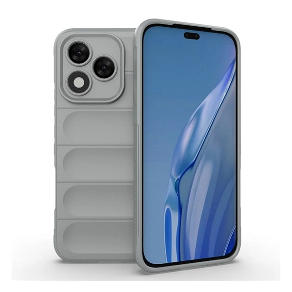 Szilikon telefonvédő (ütésállóság, kameravédő, 3D) VILÁGOSSZÜRKE Honor 400 Lite "Gigapack csomagolás" (GP-170335)