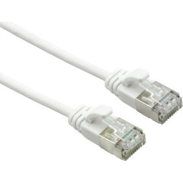 ROLINE U/FTP DataCenter Kabel Cat.7, LSOH, mit RJ45 Steckern (500 MHz / Class EA), slim, wei, 1,5 m