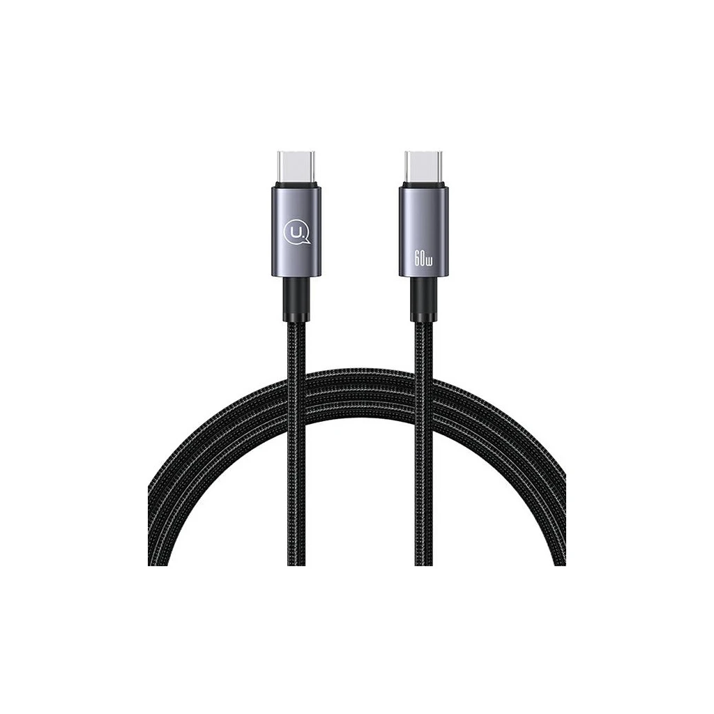 USAMS kábel USB-C to USB-C 60W 1.2m Fast Charging steel/tarnish SJ661USB01 (US-SJ661)