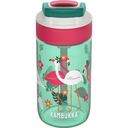 Kambukka Lagoon Pink Flamingo Műanyag Gyerek Kulacs 400 ml - Mintás