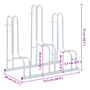 padlón álló horganyzott acél kerékpártartó 3 kerékpárhoz