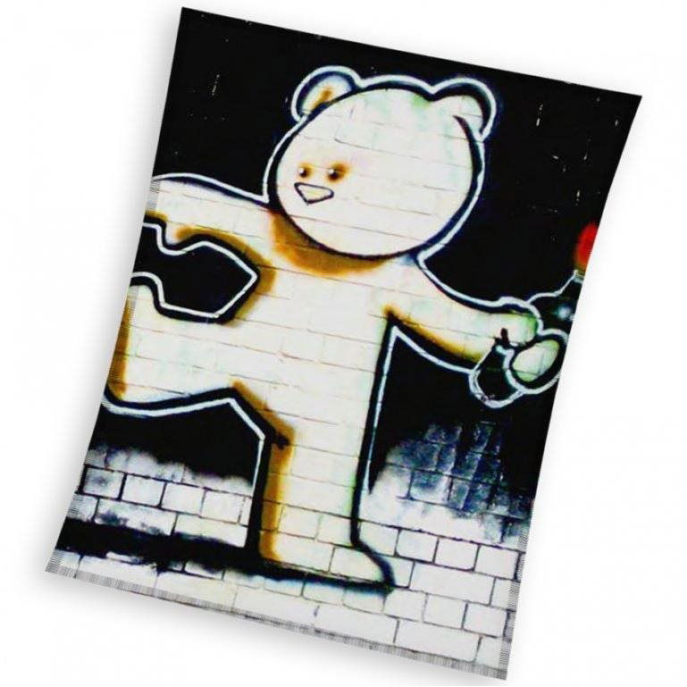CARBOTEX Gyerek pléd Banksy Mackó Mild Mild West 150×200 cm (5902689473524)