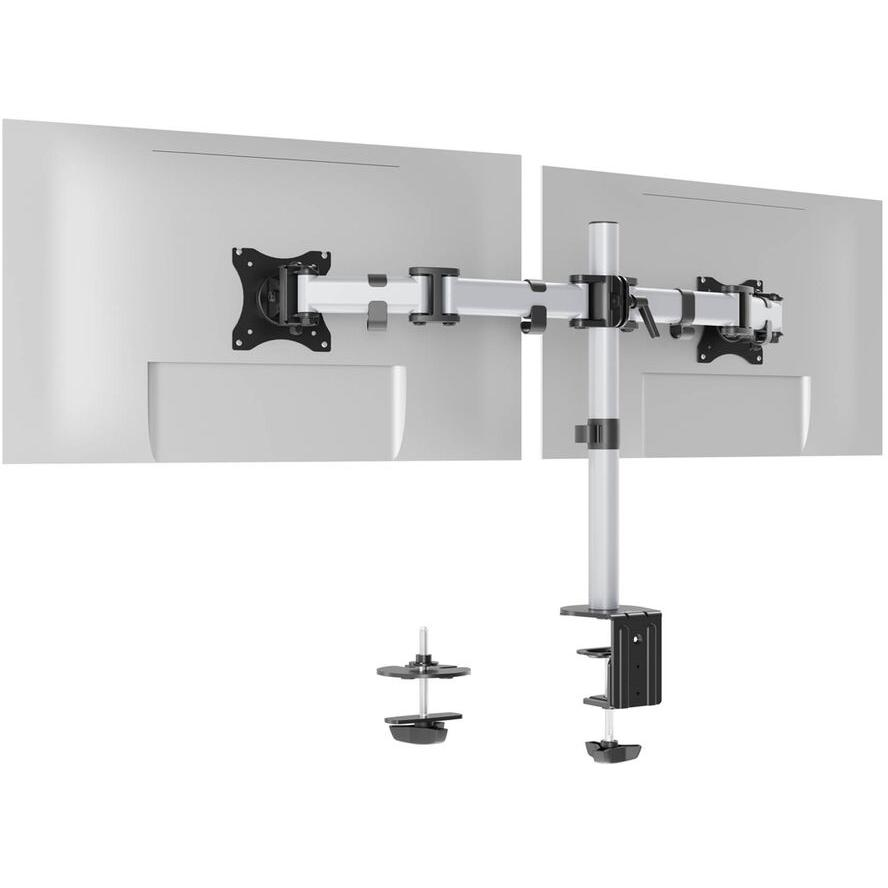 DURABLE Monitorhalterung SELECT für 2 Mon. Tischbef Silber (509523)