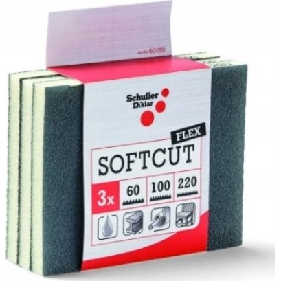 Schuller 60150 3 Softcut Flex Set, Csiszolópárna Szett, 3 db-os (60, 100, 220), SB (SCHU-60150)