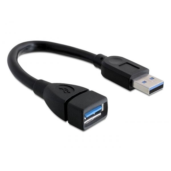 Delock DL82776 USB3.0-A (apa/anya) hosszabbító kábel 15 cm (DL82776)
