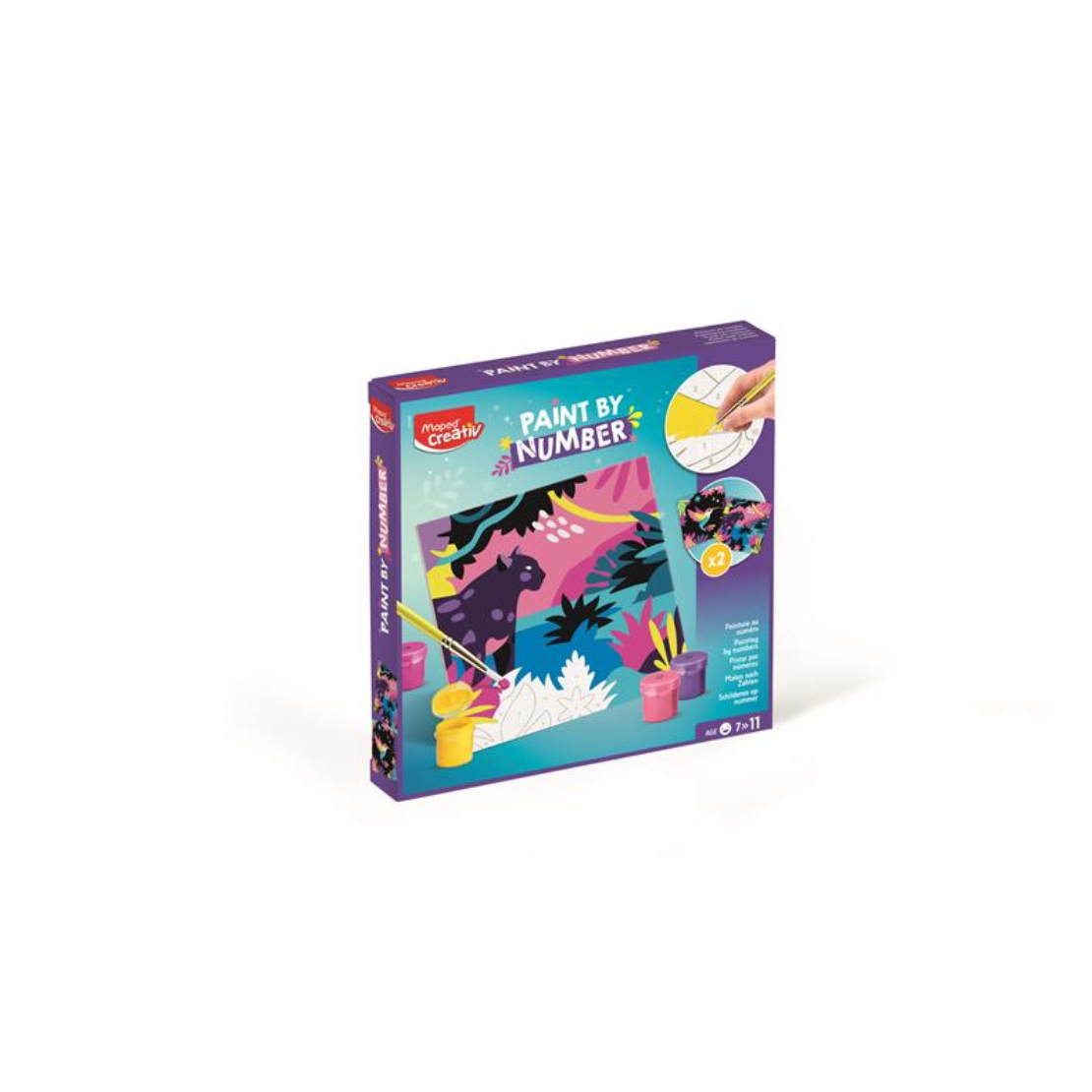 Maped Creativ 16 részes Számfestő készlet - Leopárd és madár (907086)