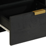 Mesita De Noche Madera Maciza De Ingeniería Negra 40x33x46 Cm Vidaxl