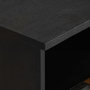 Mesita De Noche Madera Maciza De Ingeniería Negra 40x33x46 Cm Vidaxl