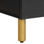 Mesita De Noche Madera Maciza De Ingeniería Negra 40x33x46 Cm Vidaxl