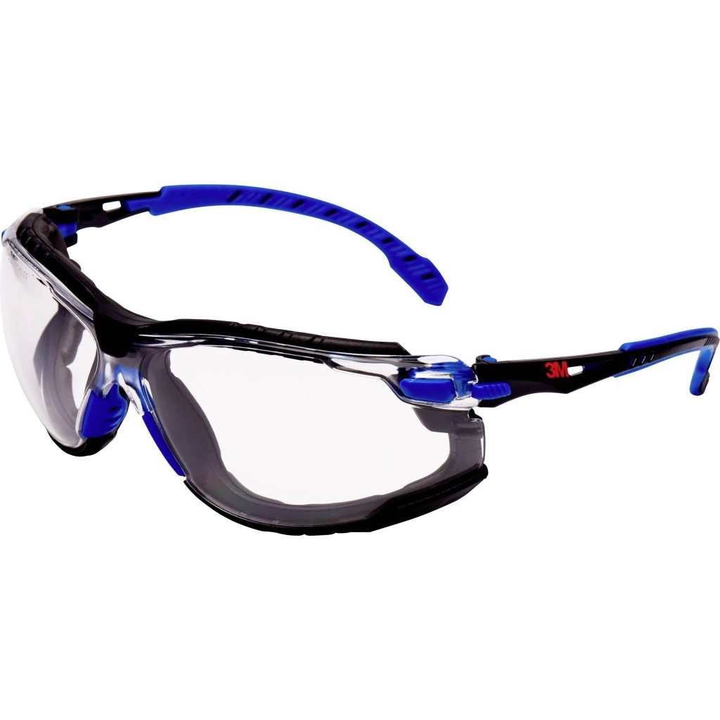 3M Solus S1101SGAFKT védőszemüveg, párásodásmentes, szivacs tömítés, kék-fekete (S1101SGAFKT)