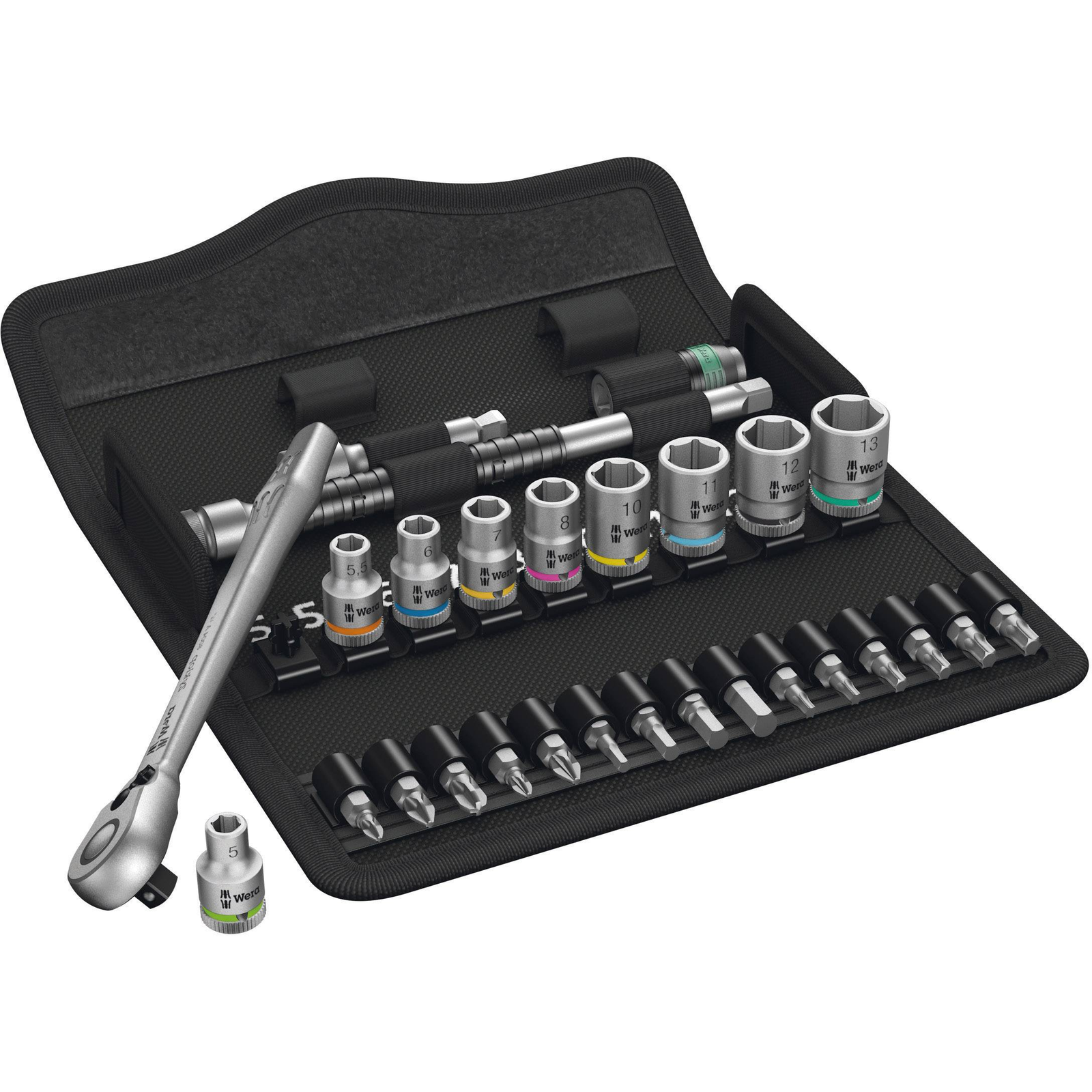 Wera Zyklop Metal 8100 SA 8 Dugókulcs készlet Metrikus 1/4 (6,3 mm) 28 részes (05004018001) (05004018001)