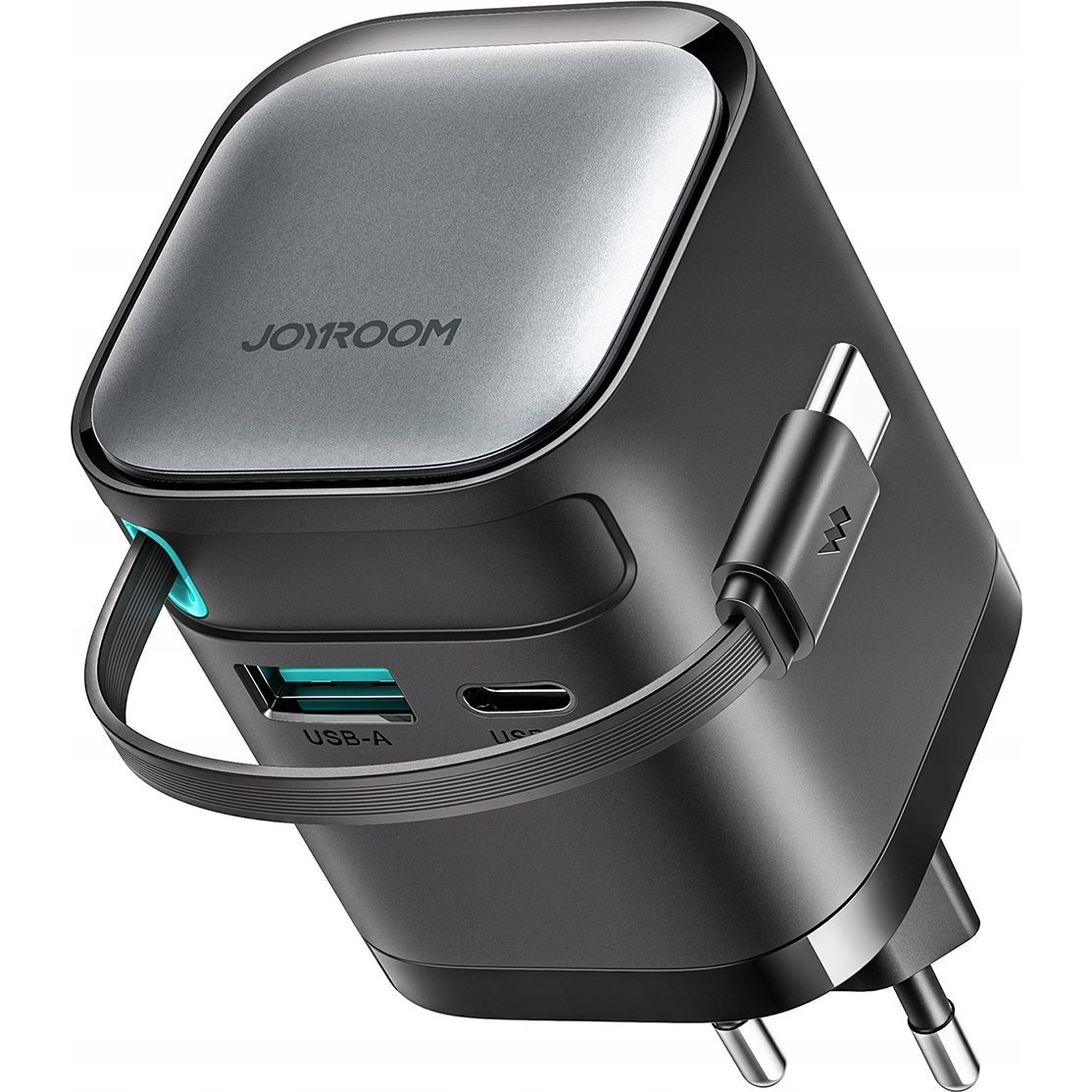 Joyroom TCL02 GaN 65W Charger with Retractable Cable-Bl (JYR1042)