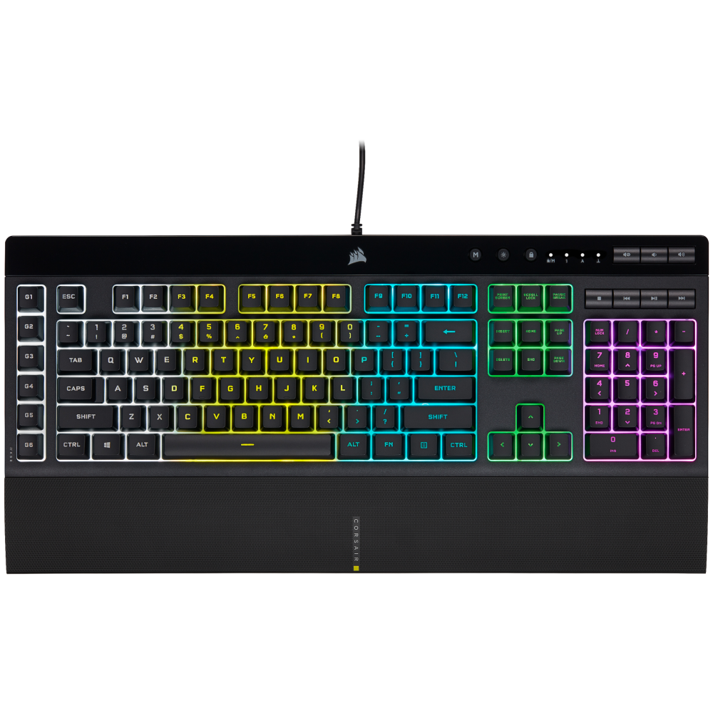 CORSAIR K55 RGB PRO 5 Zónás RGB Membrános Gamer billentyűzet (CH-9226765-NA)