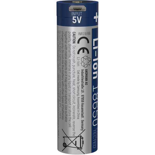 Ansmann 18650 Li-Ion 3400mAh Újratölthető ceruzaelem (1db/csomag)