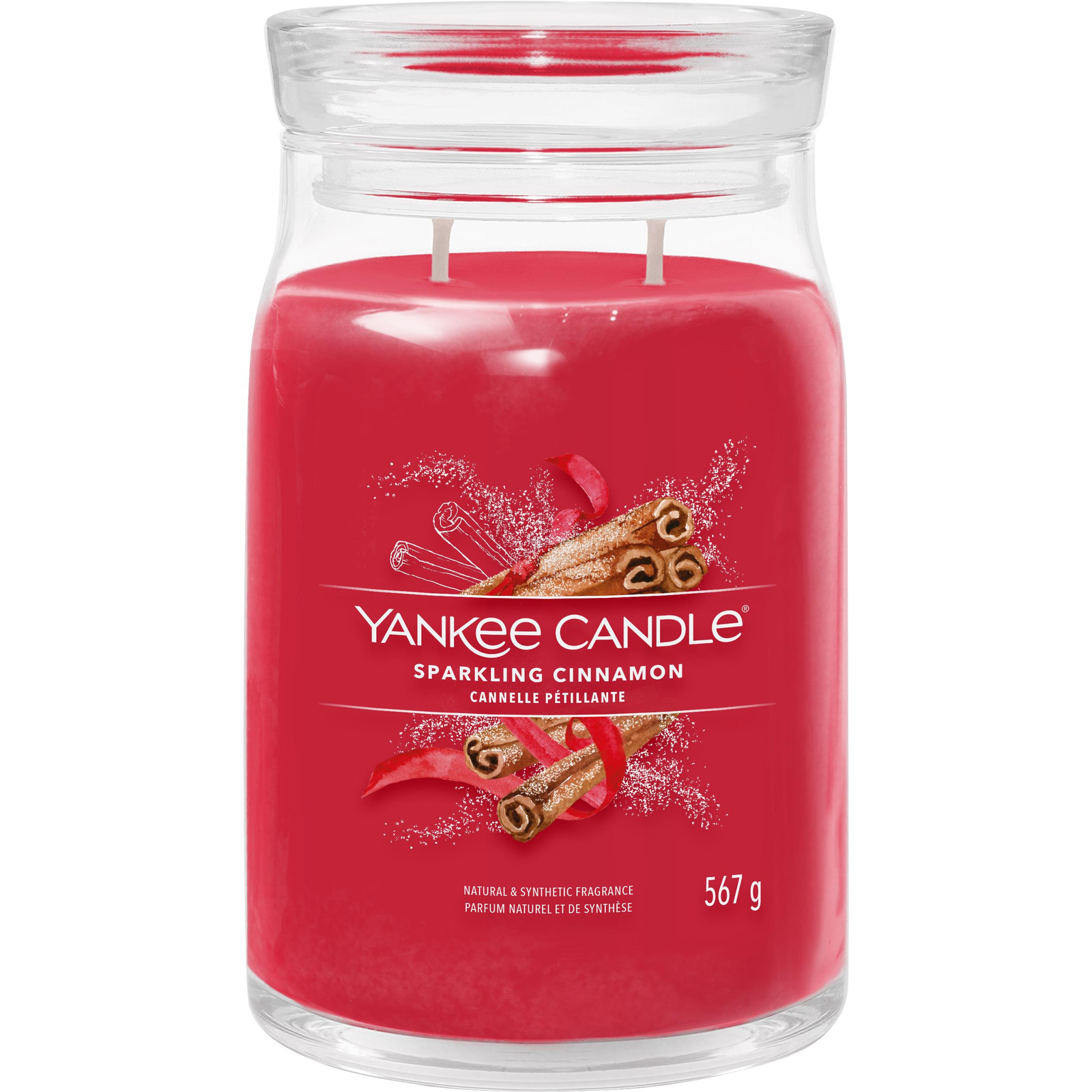 YANKEE CANDLE Signature üveg 2 kanóc Sparkling Cinnamon 567 g (5038581129532)